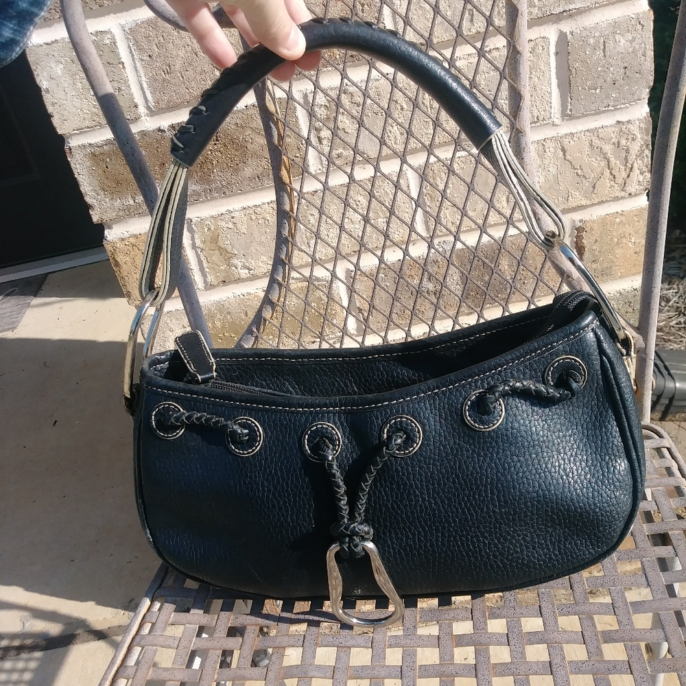 BCBGMAXAZRIA Leather Black Hobo purse
